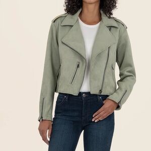 Vegan Suede Bomber Jacket
